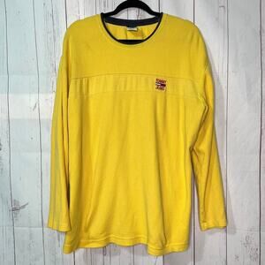 Tommy Hilfiger Tommy Jeans Yellow Ribbed Long‎ Sleeve Shirt XXL
